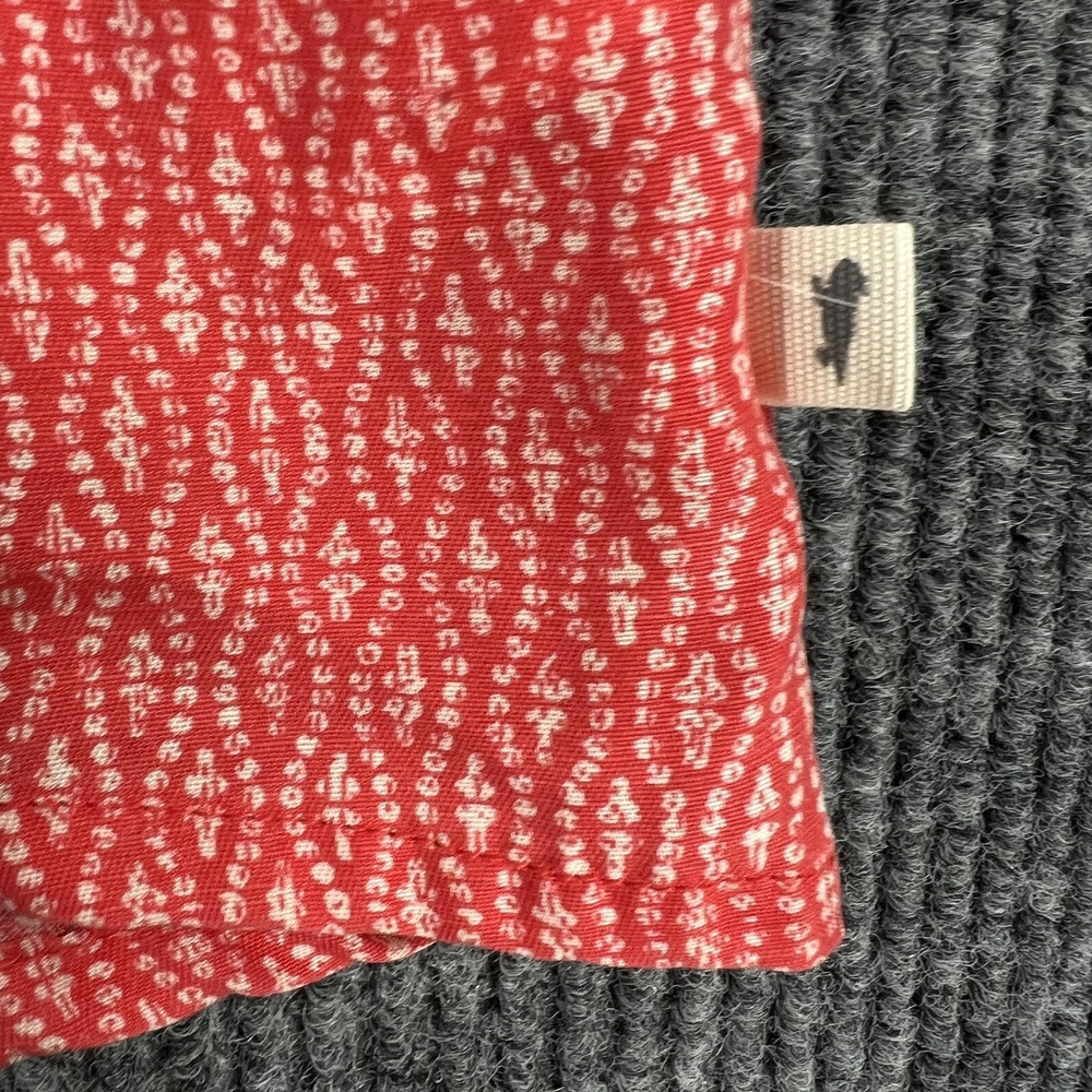 Toad&Co Shirt Womens Medium Red Button Front Lace Trim Long‎ Sleeve Blouse - Picture 8 of 13